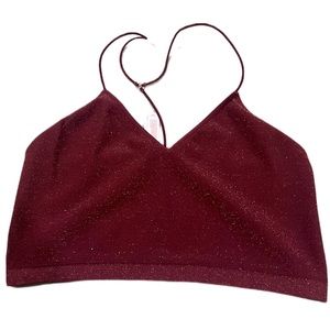 Maroon gold spark cami or bralette